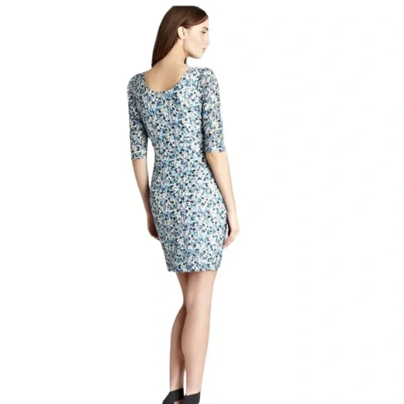 Reiss Rachel Floral Print Bodycon Dress Sz 2 - Picture 4 of 16